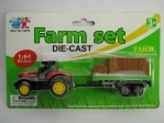  Farm set Traktor s vlekem a slámou 1:64 Xin You Toys 